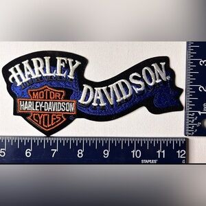 Authentic Rare, Vintage Never Used Harley-Davidson Patch Emblem Blue Banner Md